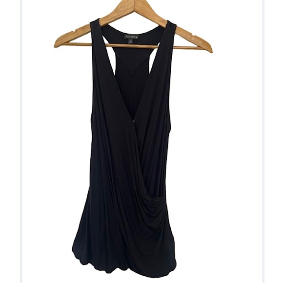 Express | Black Wrap Tank - Picture 1 of 10
